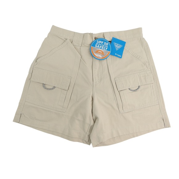 Columbia Mens UPF 50 Omni Shade Cargo Shorts Outdoor Beige Size M New - Picture 1 of 3